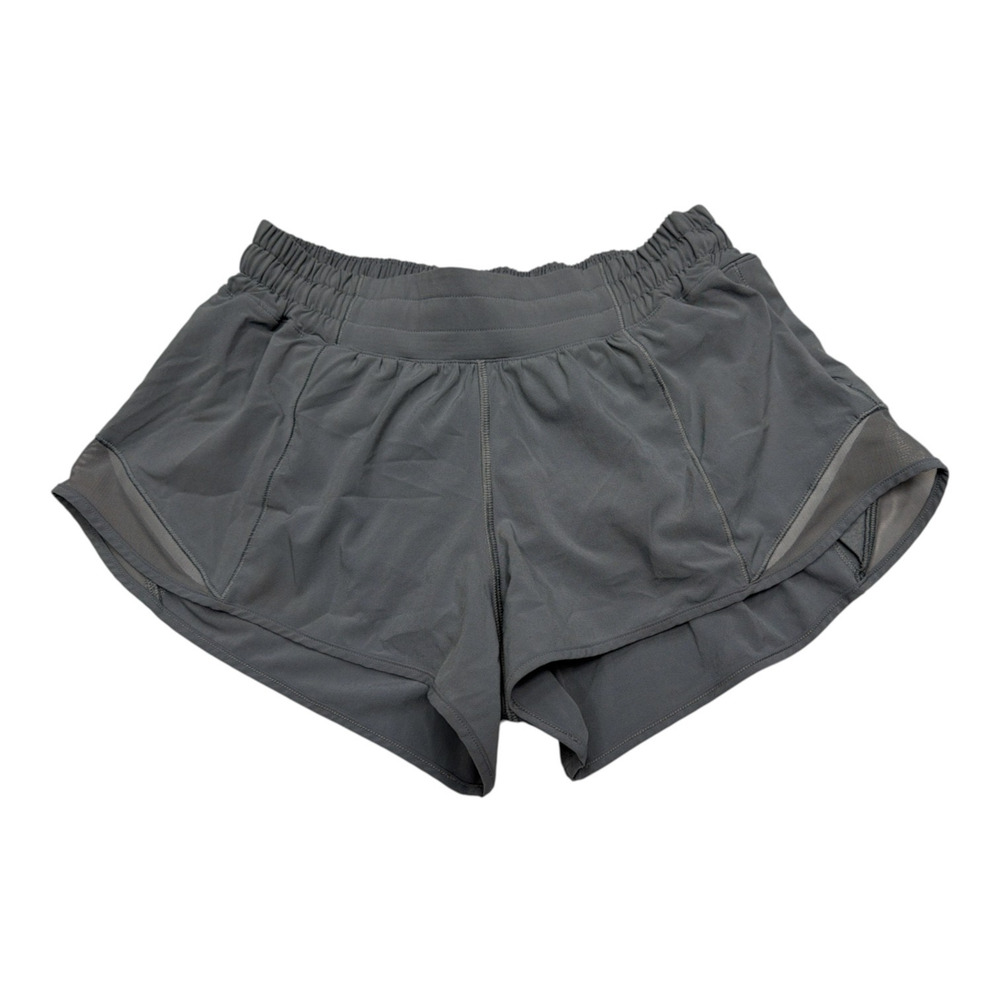 Lululemon Hotty Hot Womens Gray Athletic Shorts Size 6 Built in underwear